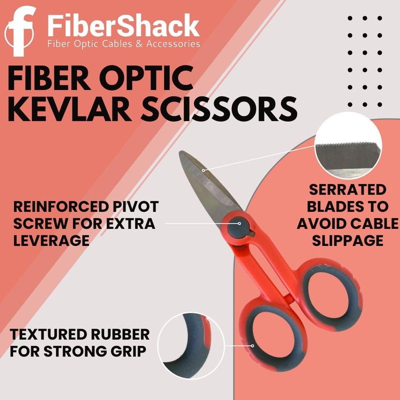 FiberShack - Fiber Optic Kevlar Scissors - Kevlar Shears for