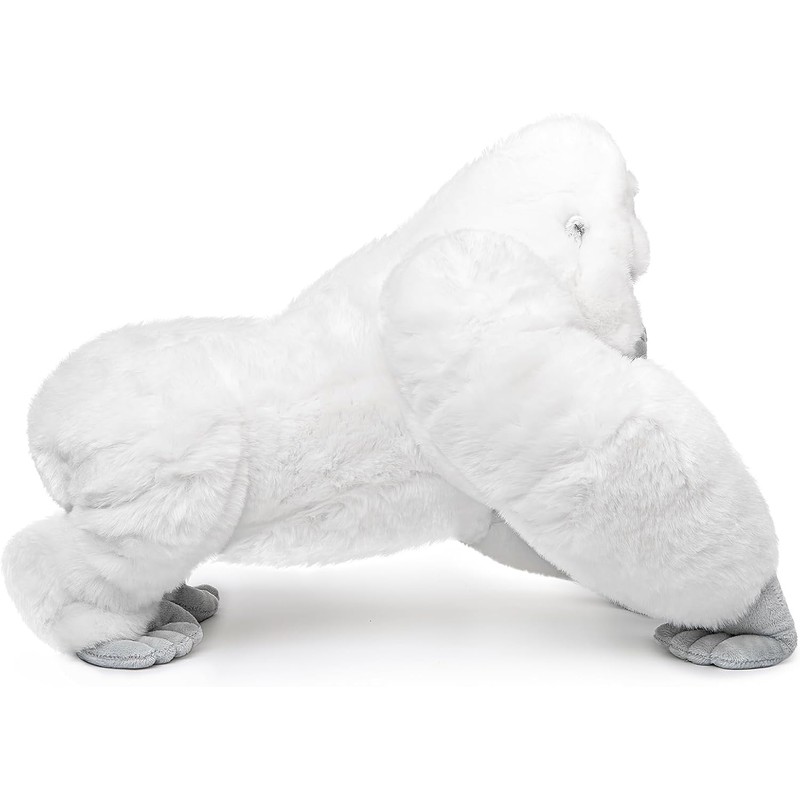 ZHONGXIN MADE Albino Gorilla Plush Toy, Realistic Albino Gorilla Stuffed