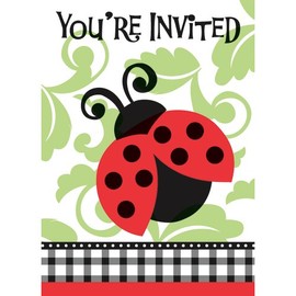 Ladybug Invitations, 8ct