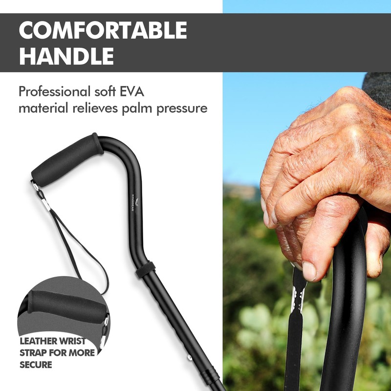 KINGGEAR F1 Walking Stick, Walking Cane for Women & Men,