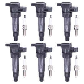 ApplianPar Ignition Coil and Spark Plug for Hyundai Sonata Santa Fe Azera Entourage Veracruz Genesis for Kia Amanti Borrego Cadenza K900 Sedona Sorento 3.3 3.8 V6