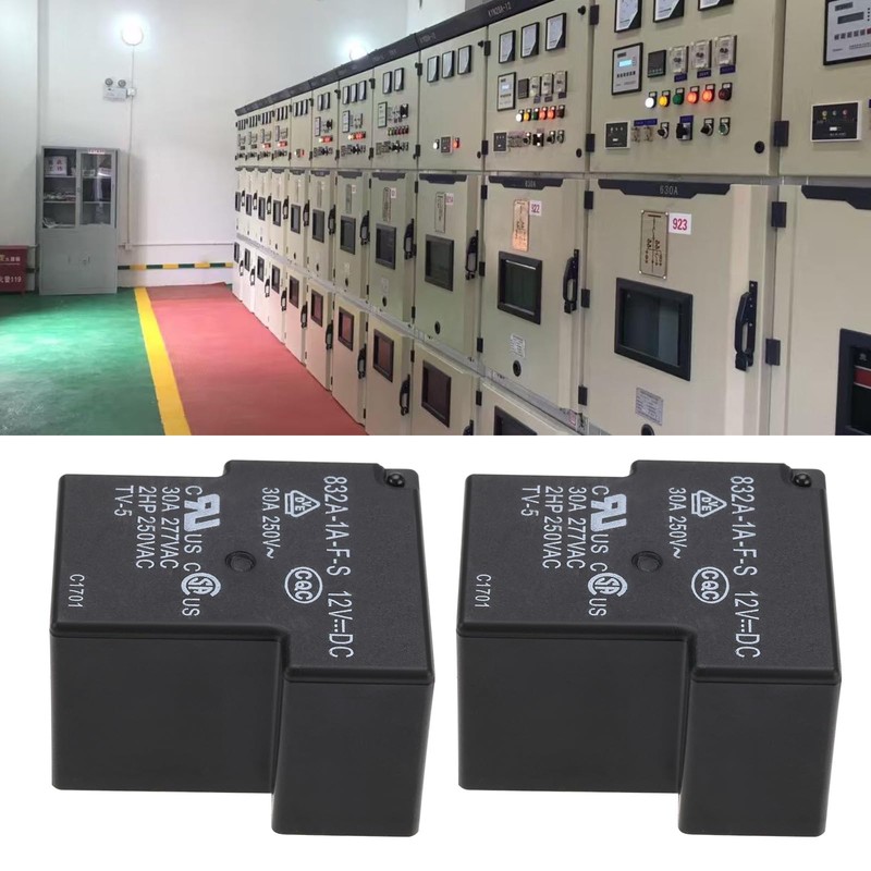 OTOTEC 2 Pcs 832A-1A-F-S 12VDC 30A 4 Pins Power Relais