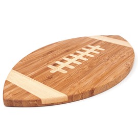 40YARDS American Football Bamboo Wood Board for Breakfast, Dinner or as a Chopping Board (30 x 17 cm) - Gift for Football Fans or as Party Decoration