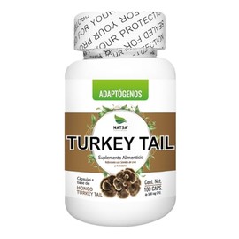 NATSA Turkey Tail, Cola de Pavo 100 cápsulas, Adaptogeno calidad Premium