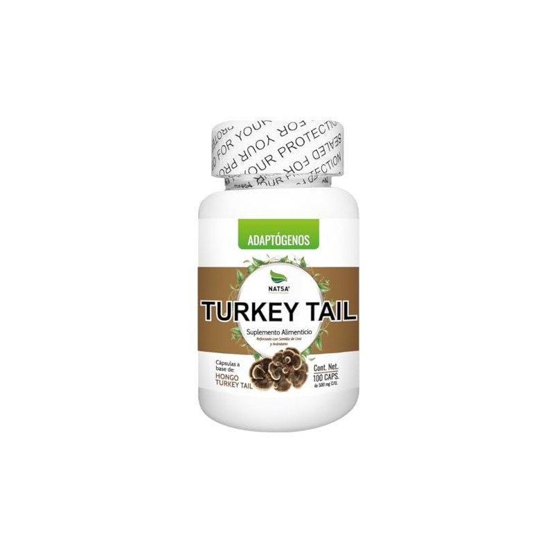 NATSA Turkey Tail, Cola de Pavo 100 cápsulas, Adaptogeno calidad