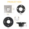 Yaseingoo 4 Inch Square Shower Drian with Flange-SUS 304 Stainless