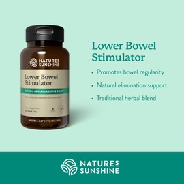 Nature's Sunshine Lower Bowel Stimulator - Helps Relieve Constipation - Cleanse & Detox Your Colon with Natural Herbal Ingredients - 25 Servings - 100 Vegcaps