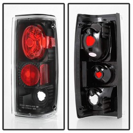 ACANII - For 1982-1993 Chevy S10 Blazer GMC Jimmy Sonoma Black Tail Lights Brake Lamps Driver & Passenger Side