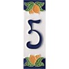 Italian Ceramic Numbers & Letters House Numbers Lemon Design Tile