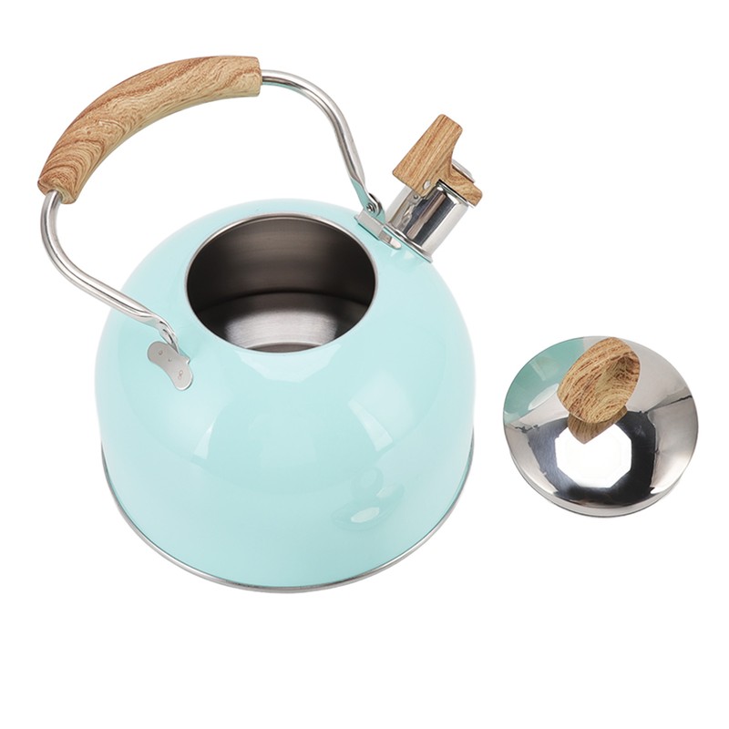 2.5L Whistling Tea Kettle with Handle Stainless Steel Portable Stovetop