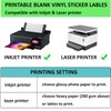 200 Pcs Bottle Labels 4x2 inch Printable Glossy White Waterproof