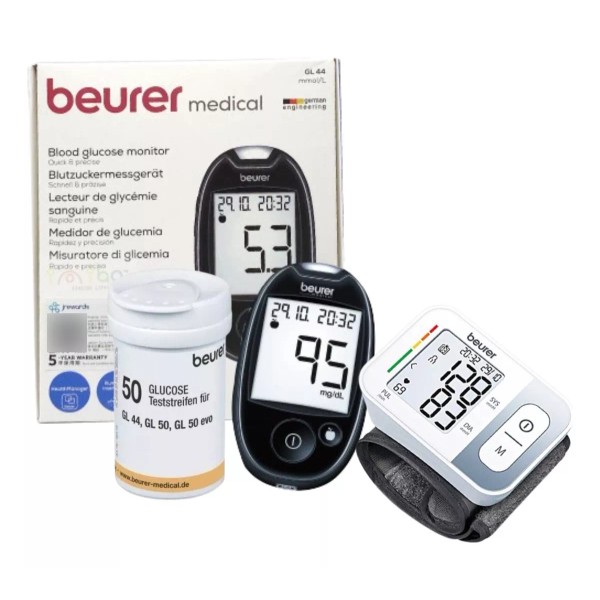 Beurer Kit Glucometro Diabetes, Monitor Presión Arterial