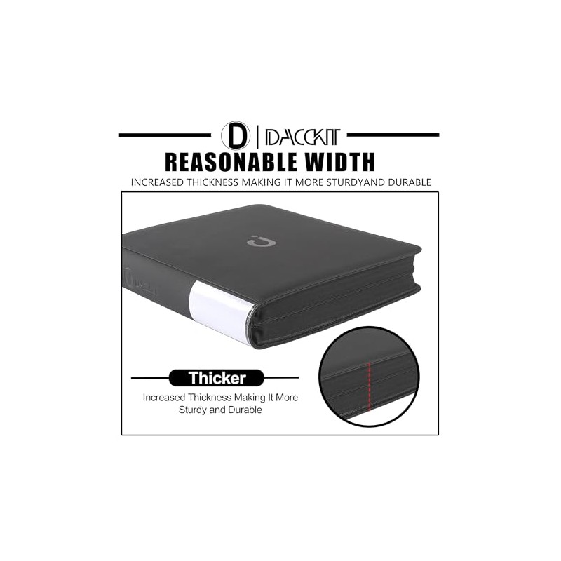 D DACCKIT Carpeta de carga superior de 12 bolsillos, se