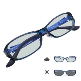 OTC.web TR90 9504HC Polarized Dimming Sunglasses, Men's, Large Sizes, Stylish, Cool, UV Protection, Color Thickening, Little Bad, C-8 Blue