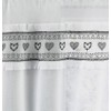 Tyrone Textiles Lucy Embroidered Heart Black Kitchen Window Set Curtain