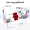 8 mm to 9 mm Flexible Shaft Coupling, Diameter 40