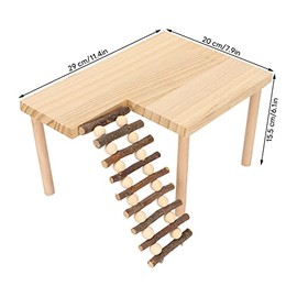 Plataforma de Escalada de Escalera de Ejercicio de Hámster, Plataforma de Escalada de Hámster de 2 Capas para Paisajismo, Plataforma de Actividad de Juego de Hámster de Madera