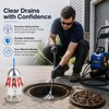 Sewer Jetter Nozzle Kit for Pressure Washer Use – Stainless