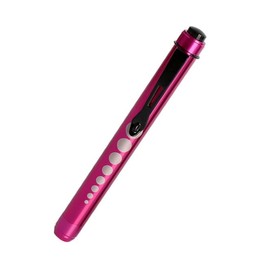 Exeton Diagnostic Penlight Pen Torch Light Reusable LED Penlight with Pupil Gauge for Nurses Doctors with Pocket Clip PL02 (Pink)