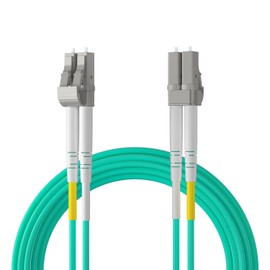 10Gtek Fiber Patch Cable - LC to LC OM3 10Gb/Gigabit Multi-Mode Jumper Duplex 50/125μm LSZH Fiber Optic Cord for SFP Transceiver, Aqua, 30-Meter(98.4ft)