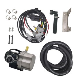 PNEUGO 12V Brake Booster Vacuum Pump kit - "Plug and Play" w/installation kit,high-performance 18'' to 25'' electric vacuum pump for brake booster EVP50