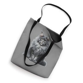 Maine Coon Cat, Gray. Artist's Rendition. Tote Bag
