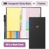 Mr. Pen- Sticky Note Set, 380 Pack, Pastel Colors, Transparent