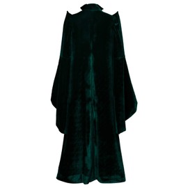 COSMOVIE Disfraz de bruja para Halloween para mujer, disfraz de hechicera de mago, bata con capa (S, McGonagall)