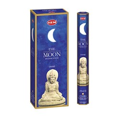 The Moon - Box of Six 20 Gram Tubes - HEM Incense