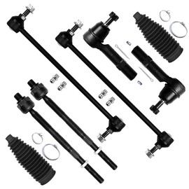 SCITOO 8pcs Front Suspension Kit Outer Inner Tie Rod End w/Boot Sway Bar End Link For 2008-2017 For Buick Enclave 2009-2017 For Chevy Traverse 2007-2016 For GMC Acadia 2007-2010 For Saturn Outlook