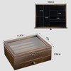 Knife Display Case Knife Collection Display Holder with Glass Lid,