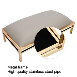 SOULONG Nail Hand Rest Manicure Nail Hand Pad with Bracket Soft Durable PU Leather Manicure Cushion for Art for Table (Gray)