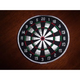 Unbranded Large 5" Embroidered Dart Board Biker Trophy Patch Vintage 80s 90s Sew On A++