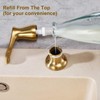 GAGALIFE Kitchen Sink Soap Dispenser Gold, Built in Soap Dispenser