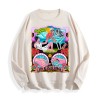 Psychedelic Skeleton Mushroom Graphic Crewneck Sweatshirt, US Warehouse, 6 ColorsSize: