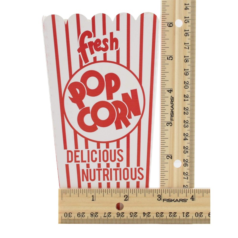 Snappy Popcorn 44-E Red and White Open Top Popcorn Boxes,