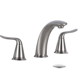 VXV Bathroom Faucet 3 Hole, 8 Inch Widespread Bathroom Sink Faucet for Lavatory Vanity with Pop-up Drain Brushed Nickel