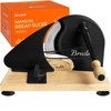 Brvclon Manual Bread Slicer Adjustable Thickness, Hand Crank Bread Slicer