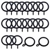 10 pcs 28mm Black Metal Curtain Rings Drapery Voile Pole