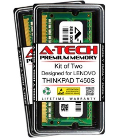 A-Tech 16GB (2 x 8GB) RAM for Lenovo THINKPAD T450S | DDR3 1600MHz SODIMM PC3-12800 204-Pin Non-ECC Memory Upgrade Kit