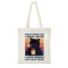 ZHANTUONE Canvas Tote Bag，Gifts For Cat Lover，Gift for Cat Mom，Cat