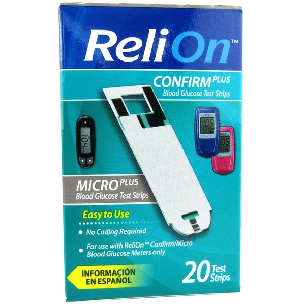 Relion Confirm/Micro Test Strips 20 Ct