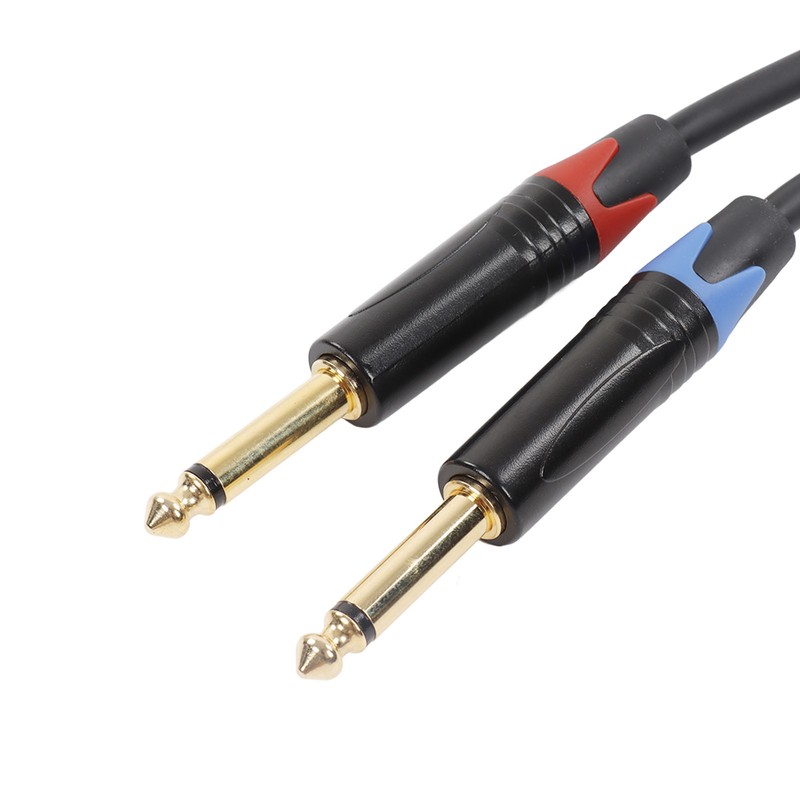 3.5mm 1/8 Inch Male to Dual 6.35mm 1/4 Inch TS