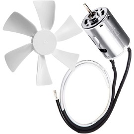 Riloer Replacement White RV 6" Vent Fan Blade, with Vent Motor, for Any 12 Volt Motor with A 4mm/0.15Inch D Shaft