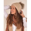 styleBREAKER Unisex Plain Knitted Bobble Hat Fine Knitted with Fleece