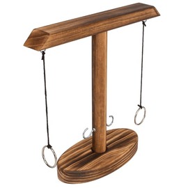 Out of the blue Wooden Drinking Game with Ring Throw, Dimensions: 25 x 24.5 x 16.5 cm