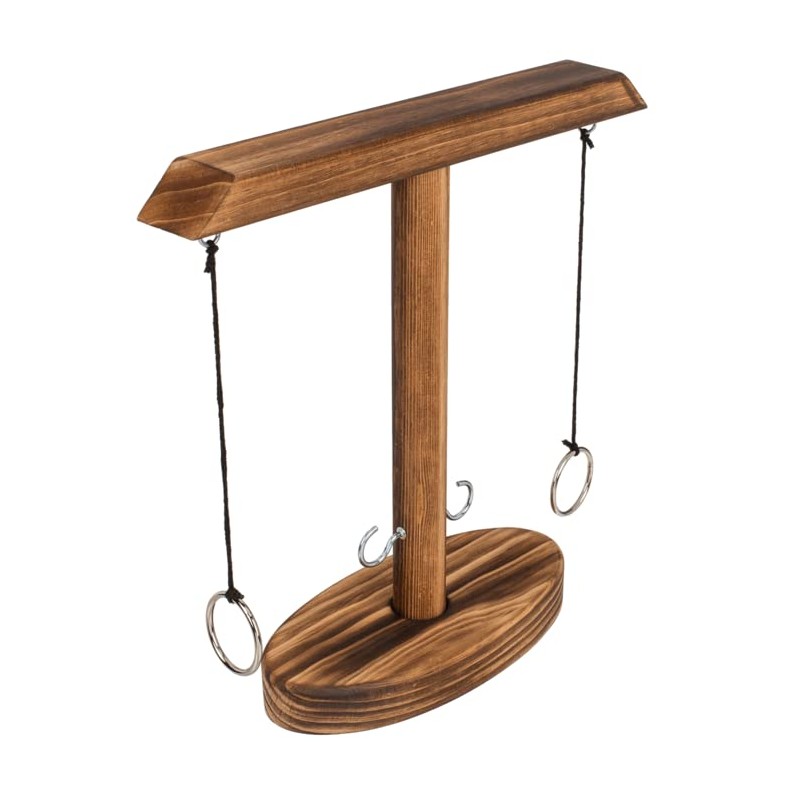 Out of the blue Wooden Drinking Game with Ring Throw,