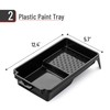 Bates- 4 Inch Paint Tray, 2 Pack, Black, Plastic 4
