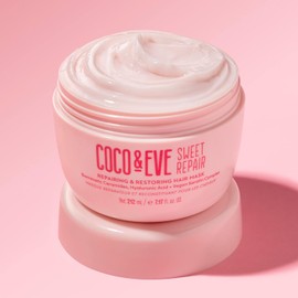 Coco & Eve Sweet Repair Hair Mask – Strengthens Hair by 85%, Reduces Damage by 65% – With Biomimetic Ceramides, Hyaluronic Acid, Vegan Keratin for Hydration & Shine.