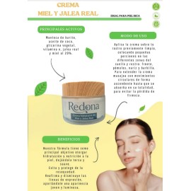 Crema Facial Redona Miel Y Jalea Real | Hidratación Profunda Normal A Sensible Día/noche